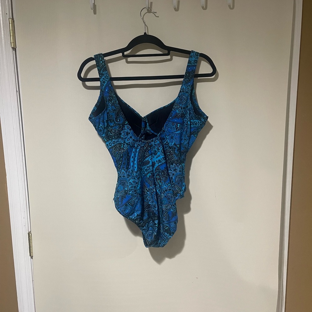 Miraclesuit Blue Patterned Bikini - image 4